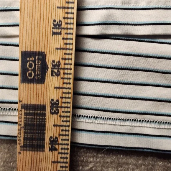 Peter Millar Quail Hollow Summer Comfort Men Striped Polo White Navy Short Sleev - Picture 6 of 7